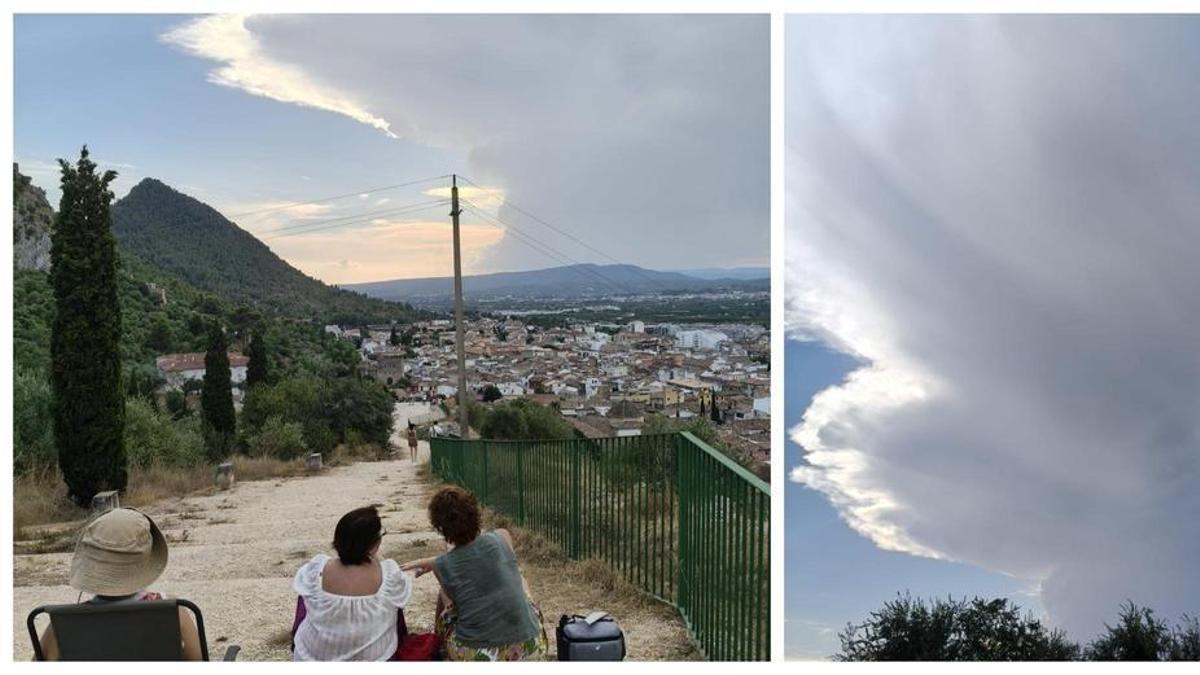 Observadores del eclipse en el Bellveret de Xàtiva.