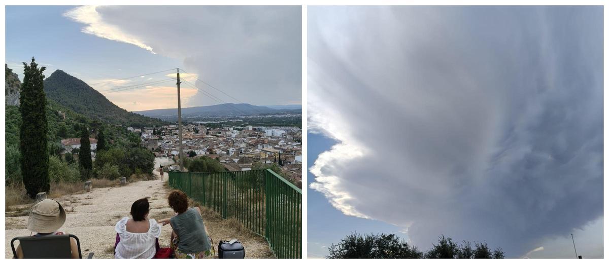 Observadores del eclipse en el Bellveret de Xàtiva.