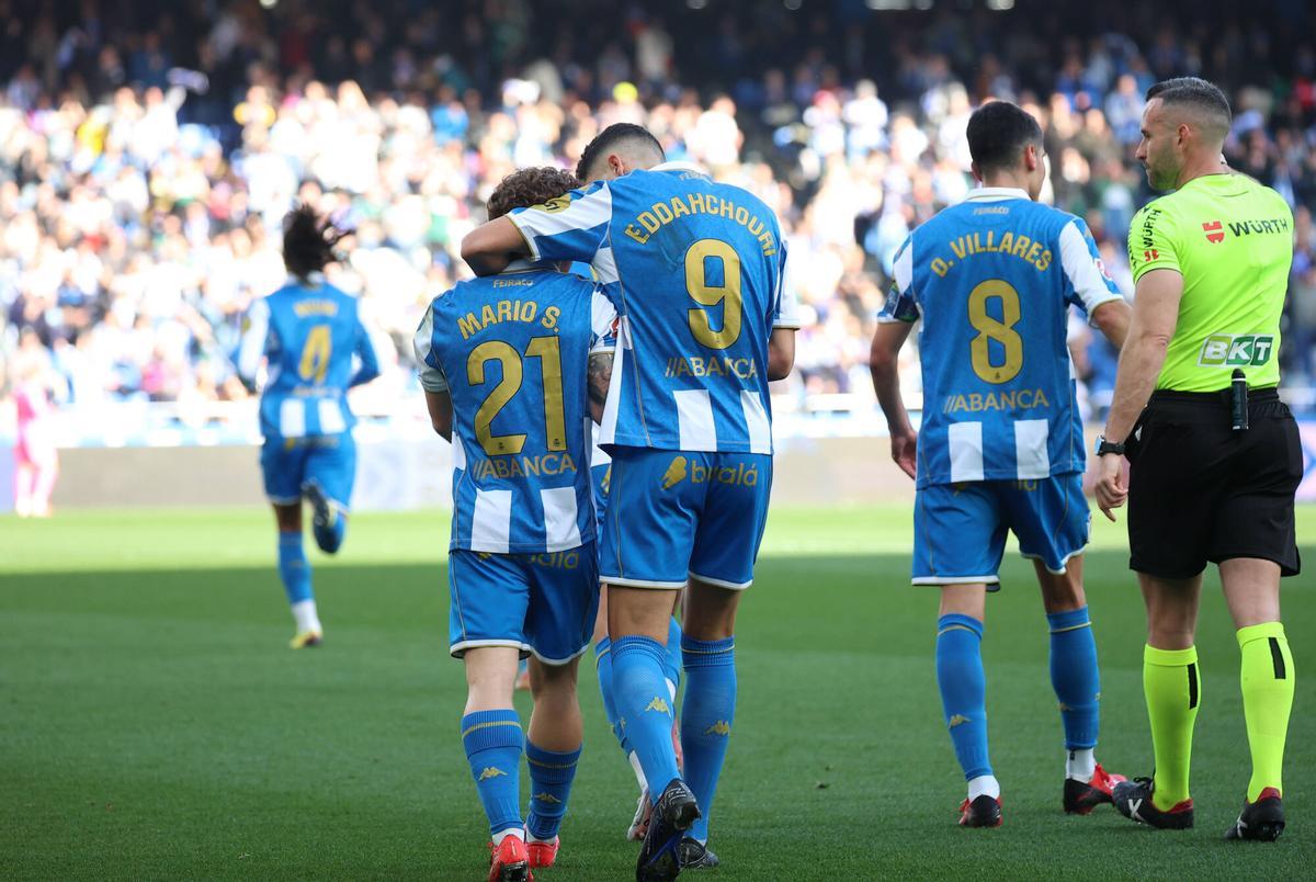 Un gol de Eddahchouri bastó para que el conjunto coruñés, muy limitado, se llevase la victoria