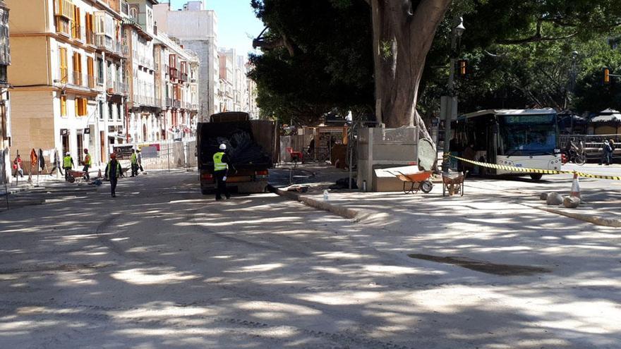 Se ha hormigonado el tramo de obras desde la calle Ordóñez.