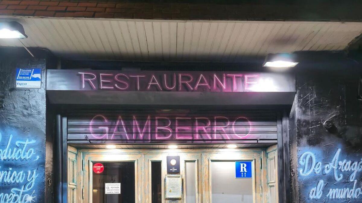 Entrada del Restaurante Gamberro en Zaragoza