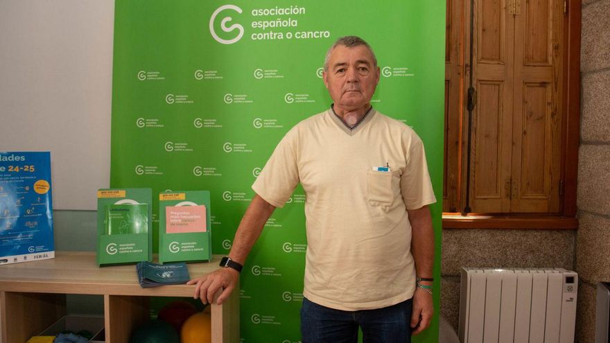 Jesús Amarelle, voluntario testimonial de laringe de la AECC en A Coruña: «Saber que podría volver a hablar fue un subidón»