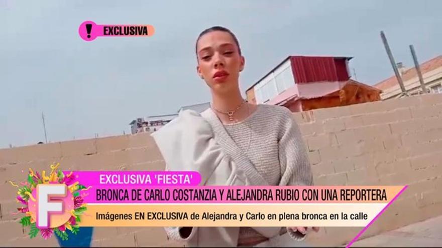 Alejandra Rubio y Carlo Costanzia se enfrentan a una reportera durante la Semana Santa de Málaga: &quot;Le está perjudicando&quot;