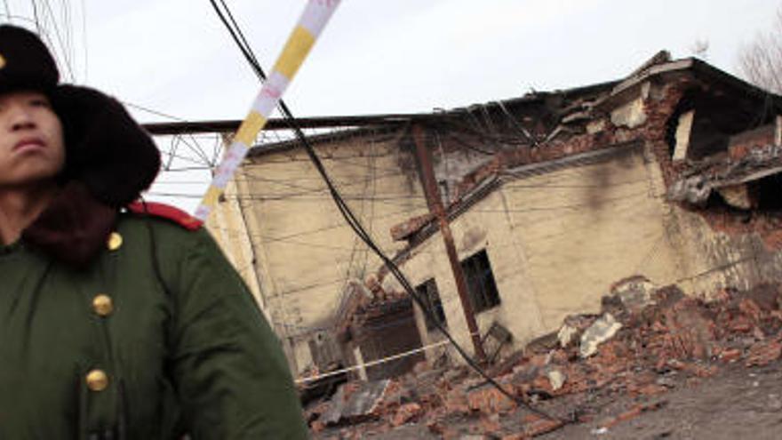 Labores de rescate en la mina al norte de China.