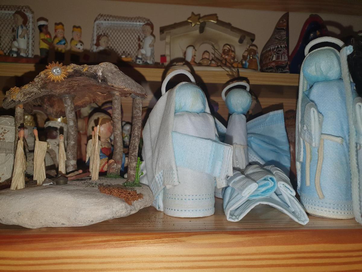 Nacimientos realizados con cerillas y mascarillas