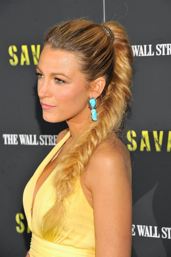 Blake Lively con trenza espiga