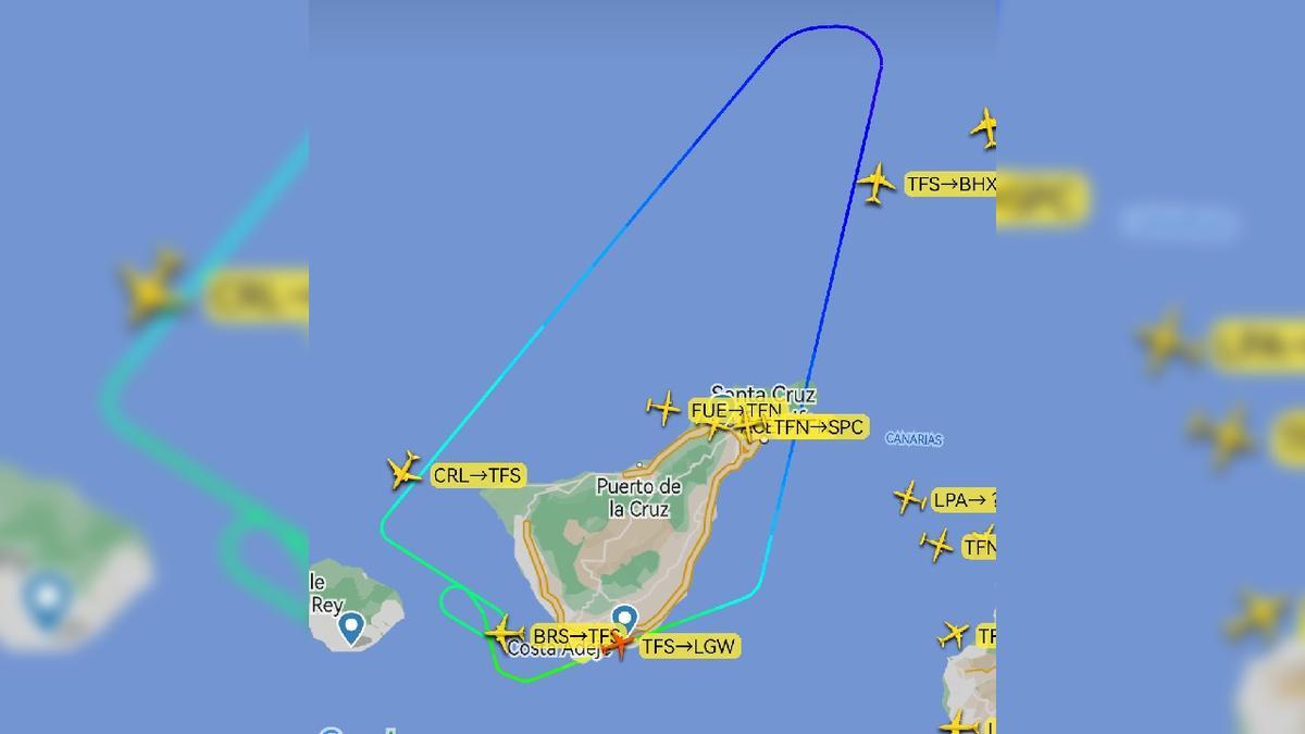 Emergencia en un vuelo que partía de Tenerife Sur con destino a Reino Unido.