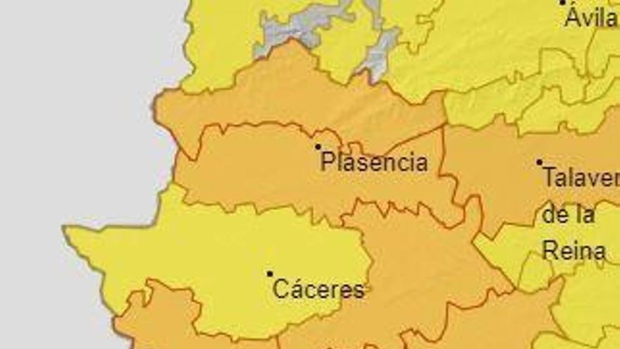 Toda Extremadura menos la meseta cacereña continúa en alerta naranja por el calor