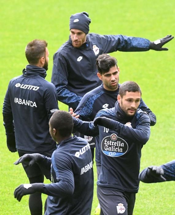 Entrenamiento en Riazor antes de Mendizorroza