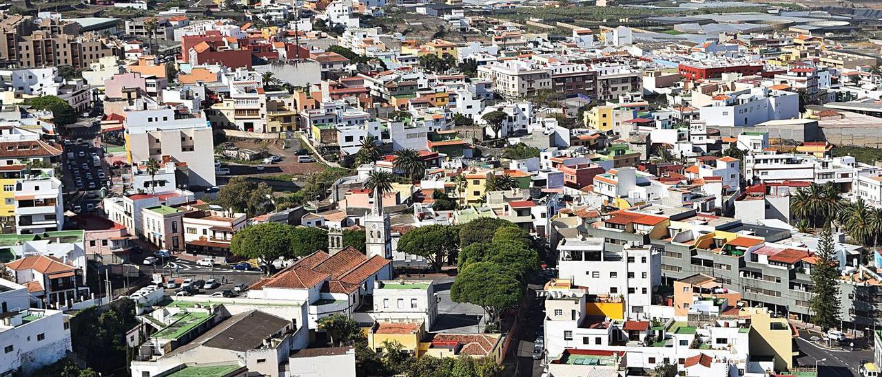 Panorámica del pueblo de Tejina.