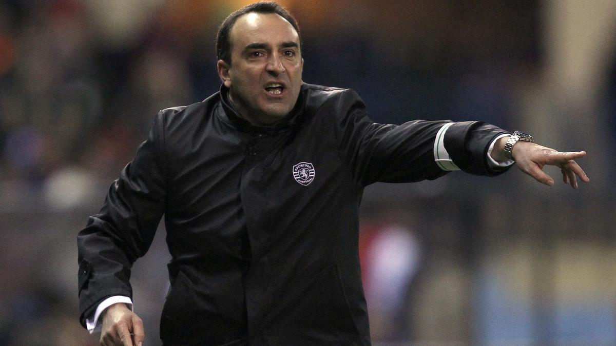 Carlos Carvalhal, durante un partido de la Europa League