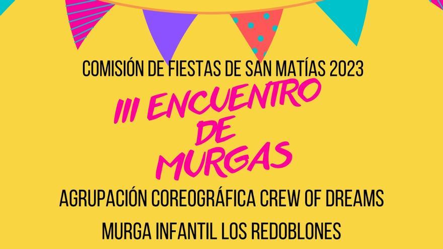 Cartel anunciador del III Encuentro de Murgas de San Matías.