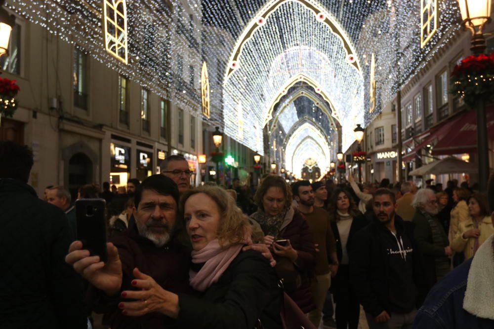 El encendido de las luces de Navidad de la calle Larios de 2018