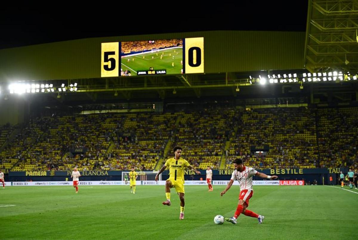 El marcador amb el 5-0 a La Ceràmica.