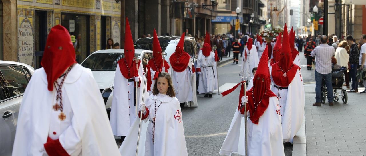 Procesión de Semana Santa en Gijón en 2019.