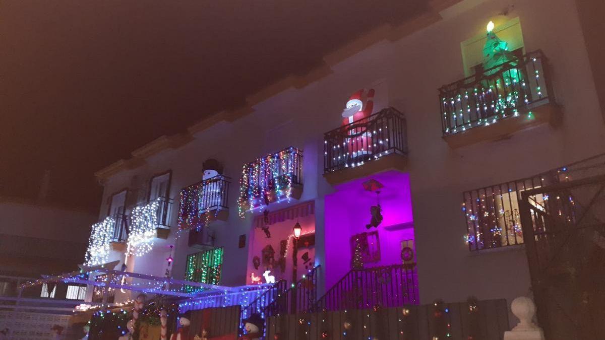 Iluminación navideña en Montealto, en Mérida.