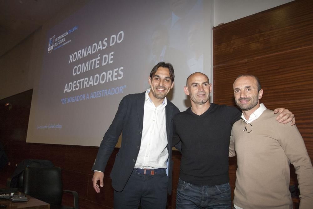 Paco Jémez, en una conferencia en A Coruña