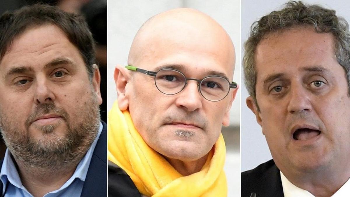 Oriol Junqueras, Raül Romeva y Joaquim Forn.