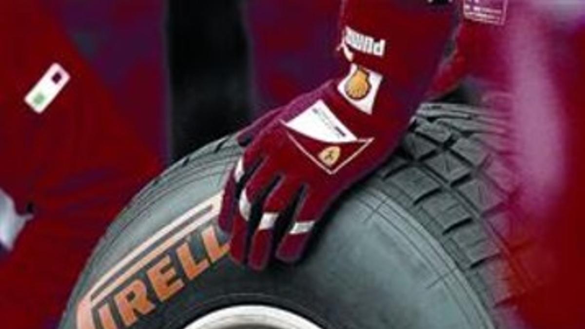 Neumáticos utilizados en las pruebas de Fórmula 1.