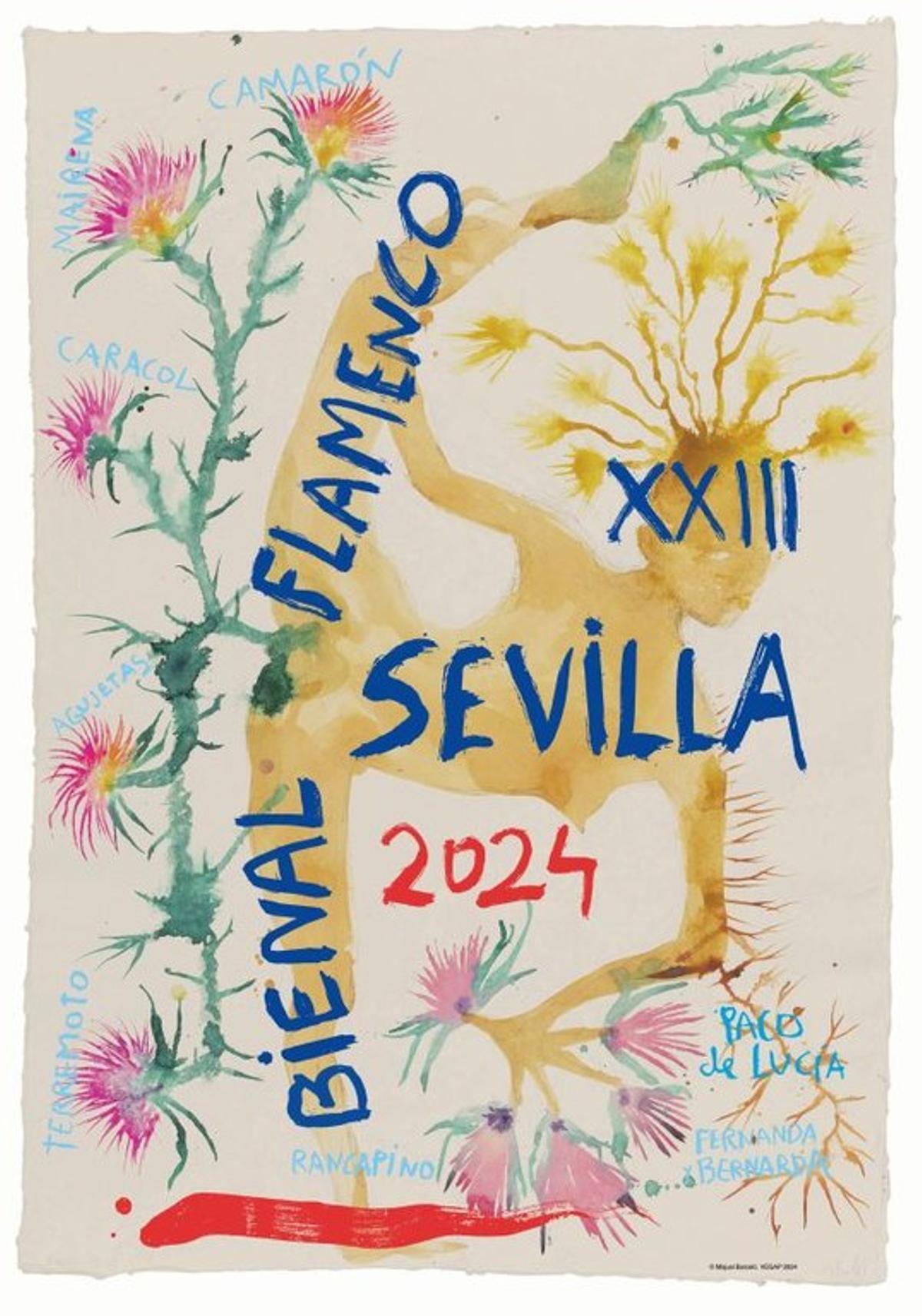 Cartel de la XXIII Bienal de Flamenco 2024.