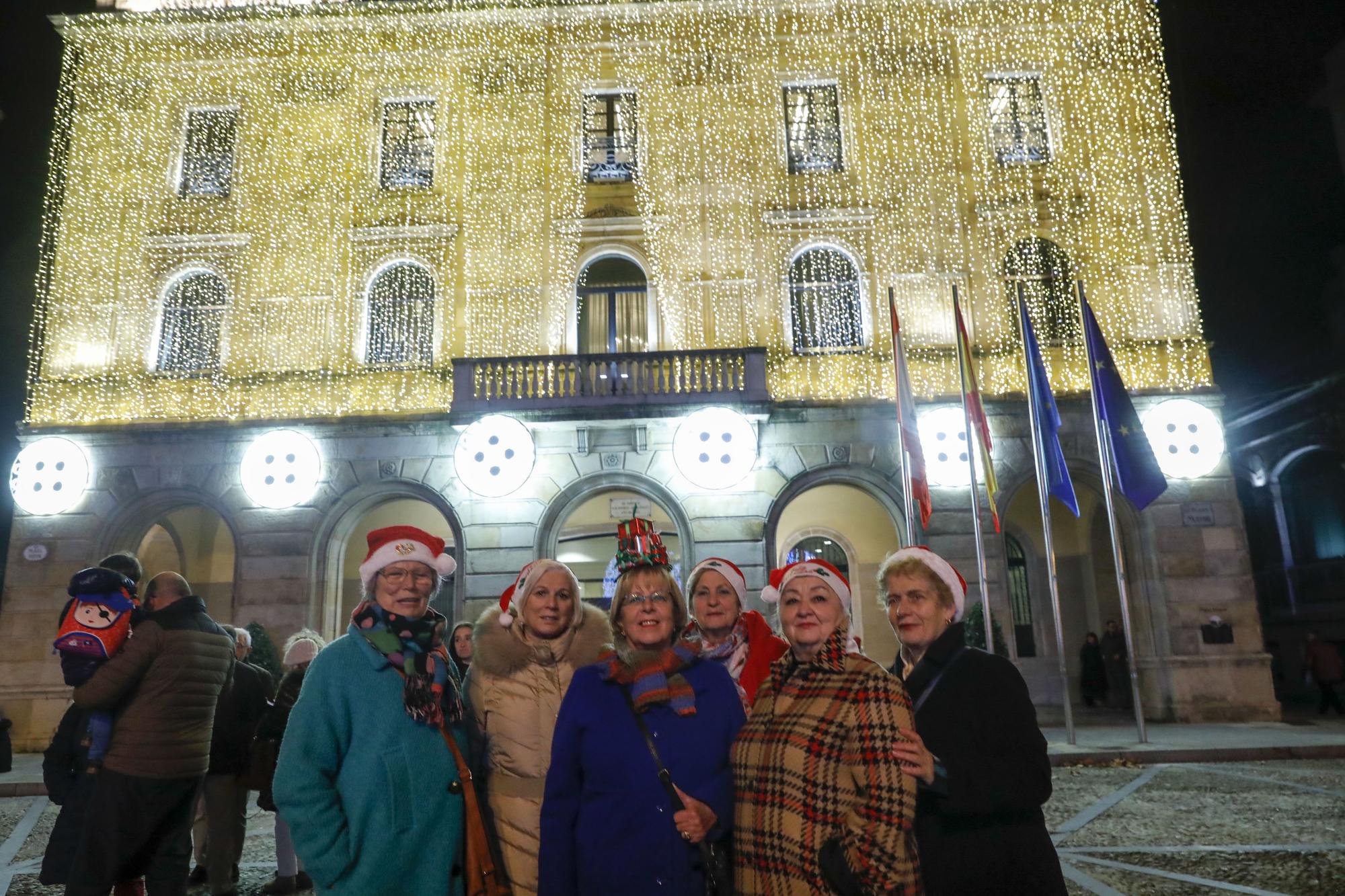 Encendido de las luces navideñas en Gijón