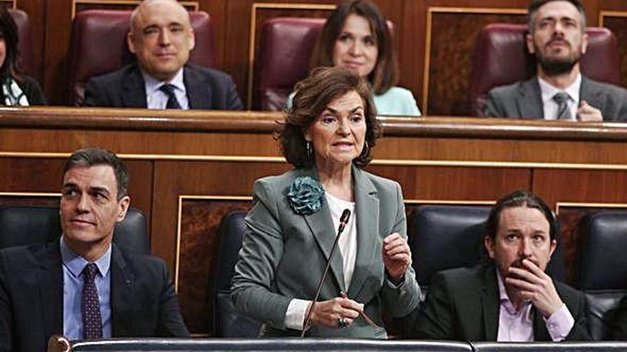 La vicepresidenta primera del Govern espanyol, Carmen Calvo