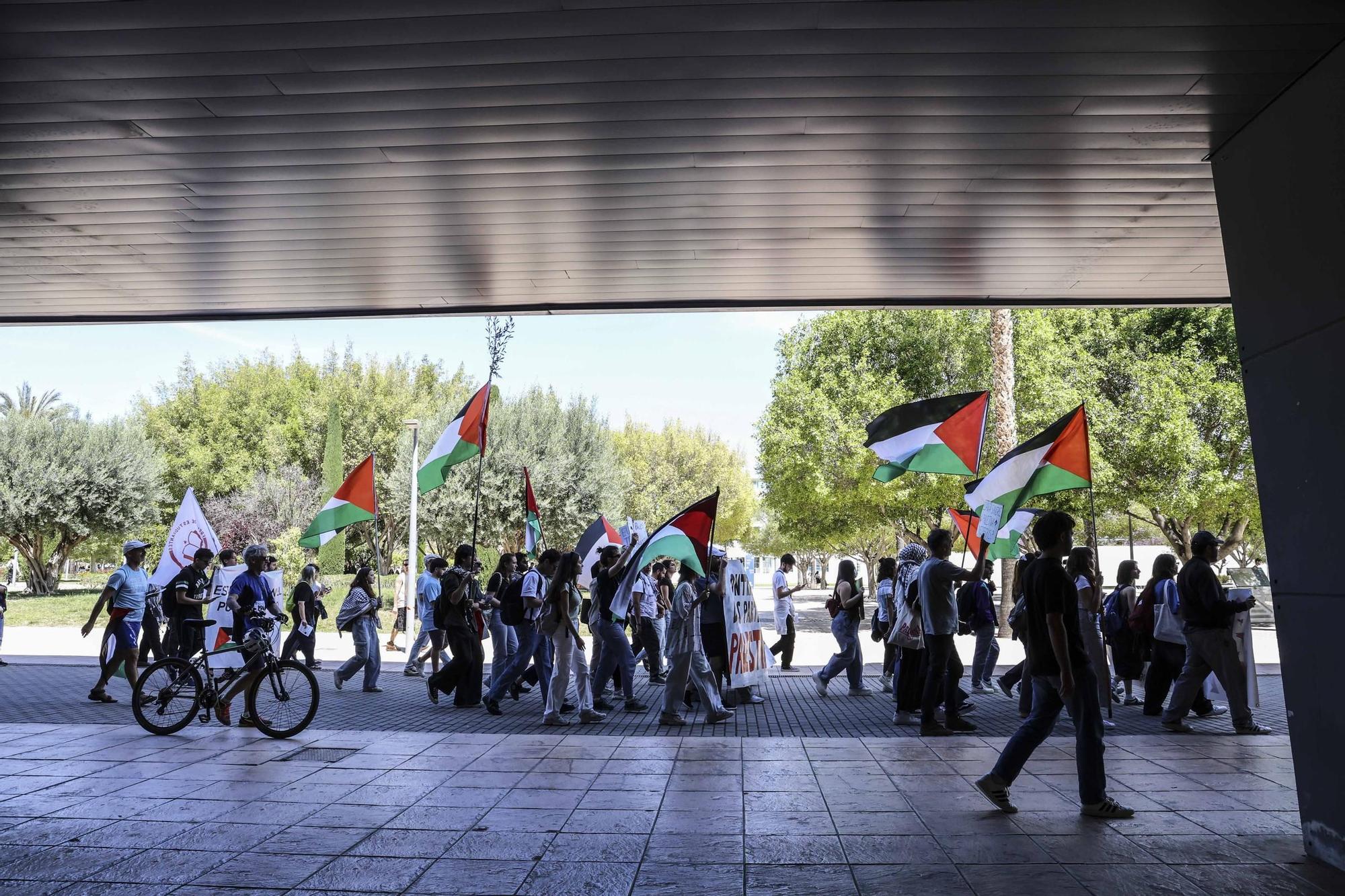 La acampada pro Palestina en la UA coge fuerza