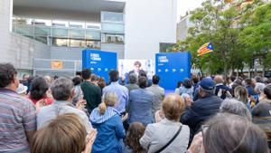 El expresident Carles Puigdemont interviene en el acto de inicio de la campaña europea