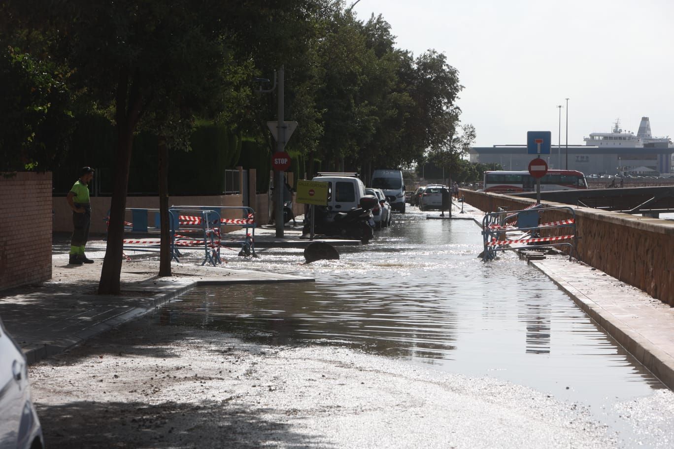 Daños provocados por las lluvias en Alicante junto al barranco de las Ovejas