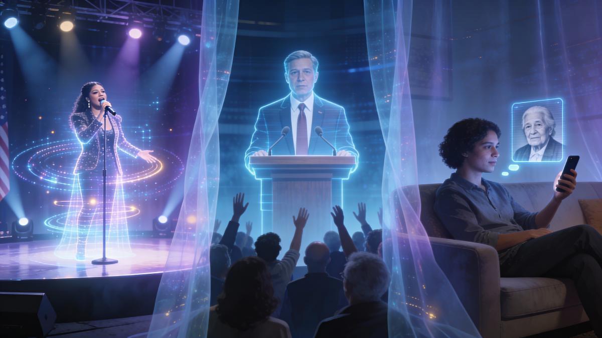 La IA difumina la frontera entre la vida y la muerte al “resucitar” a los fallecidos como avatares digitales para el espectáculo, la política y el duelo íntimo, en una nueva forma de trabajo espectral postmortal.