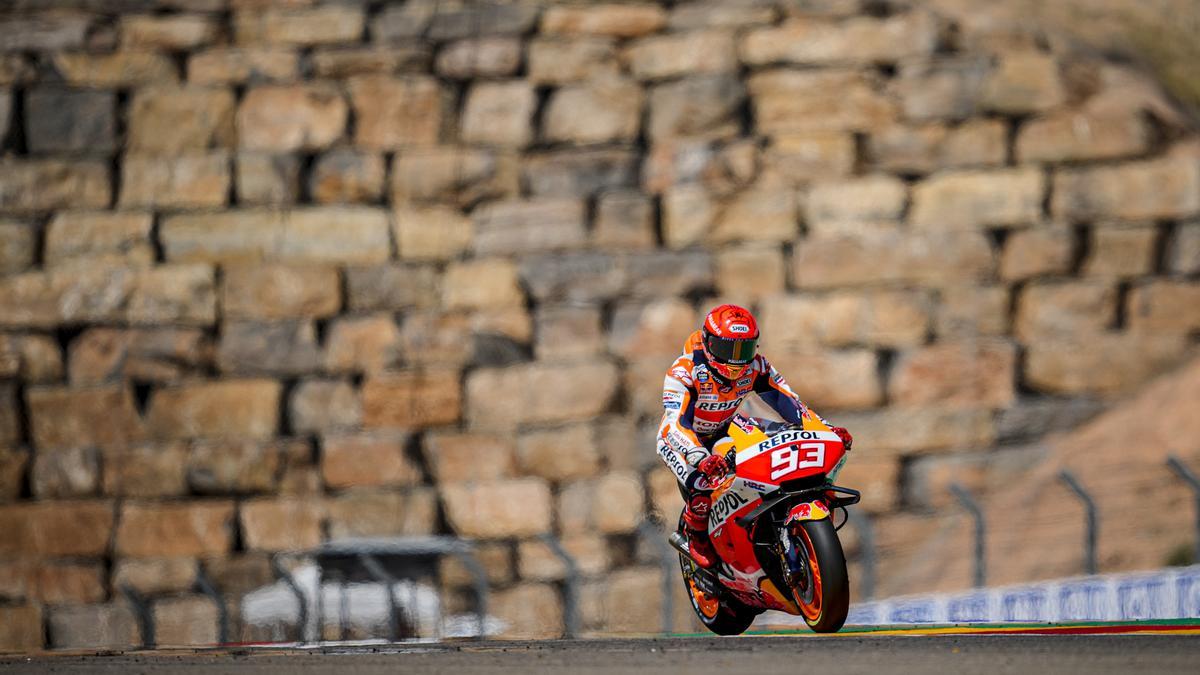 Marc Márquez en MotorLand Aragón.