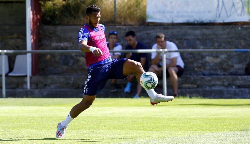 Entrenamiento del Real Zaragoza en Boltaña hoy 19 de julio