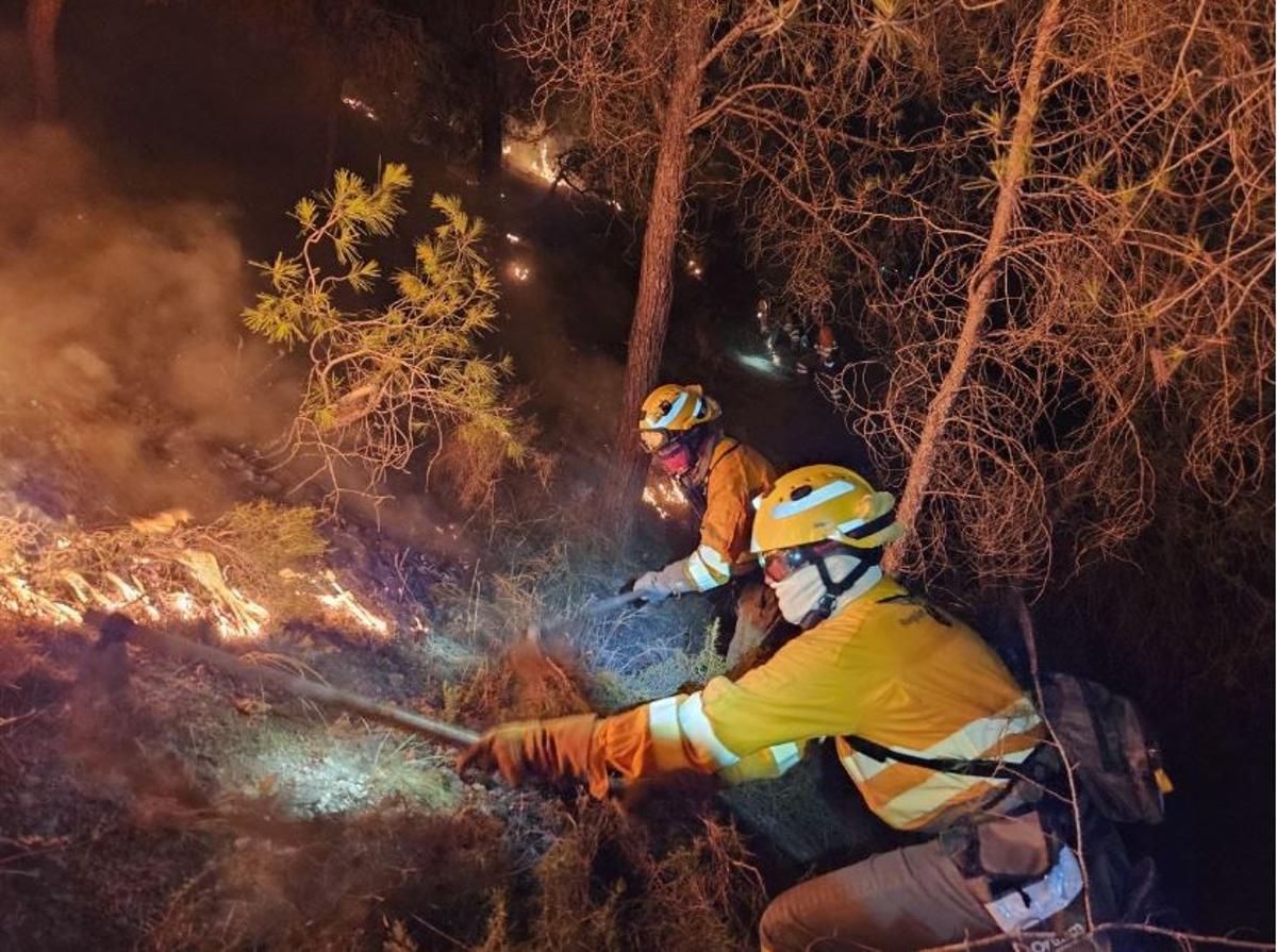 Imágenes del incendio de El Valle y los dispositivos de Emergencias operativos en la zona