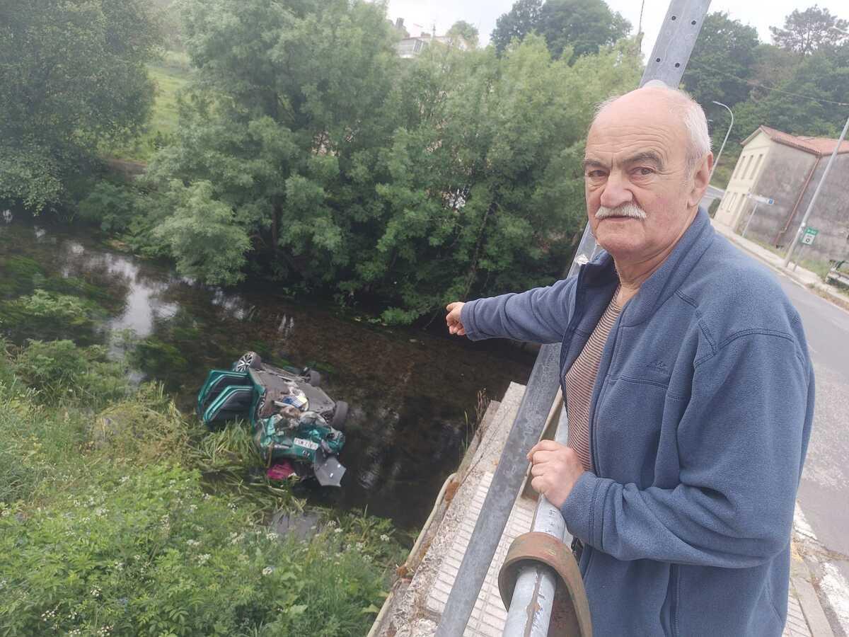 Jesús Caamaño, vecino d ela zona, está pensando en vender su vivienda ante los accidentes en la zona