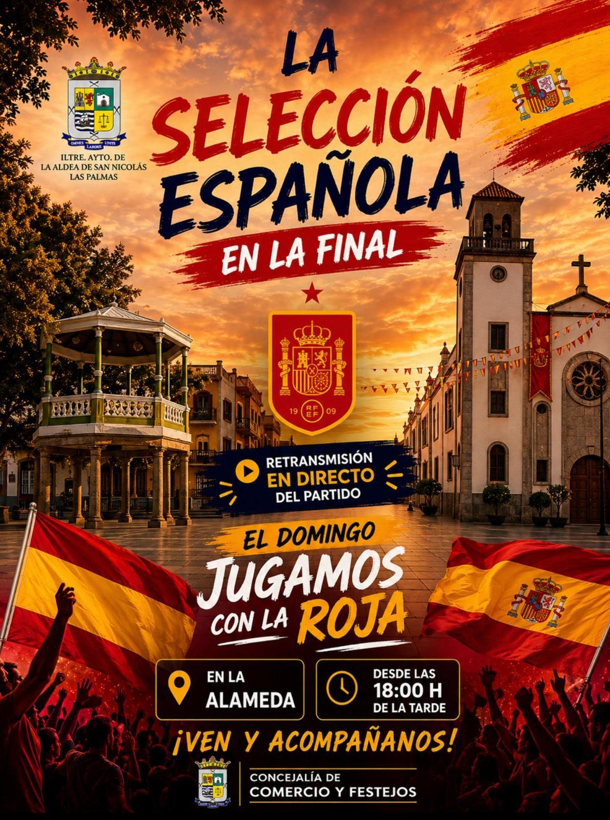 La Aldea ofrecerá la final del Mundial 2026 en la Plaza de la Alameda
