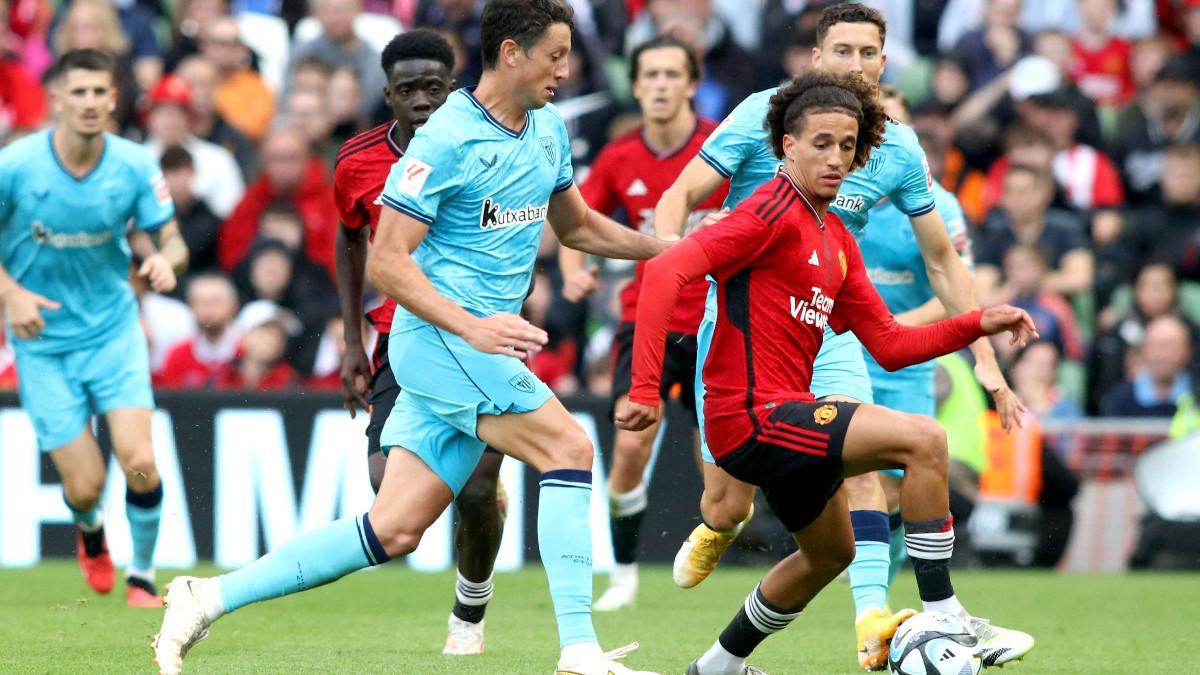 Acción del encuentro entre el Manchester United y el Athletic Acción del encuentro entre el Manchester United y el Athletic