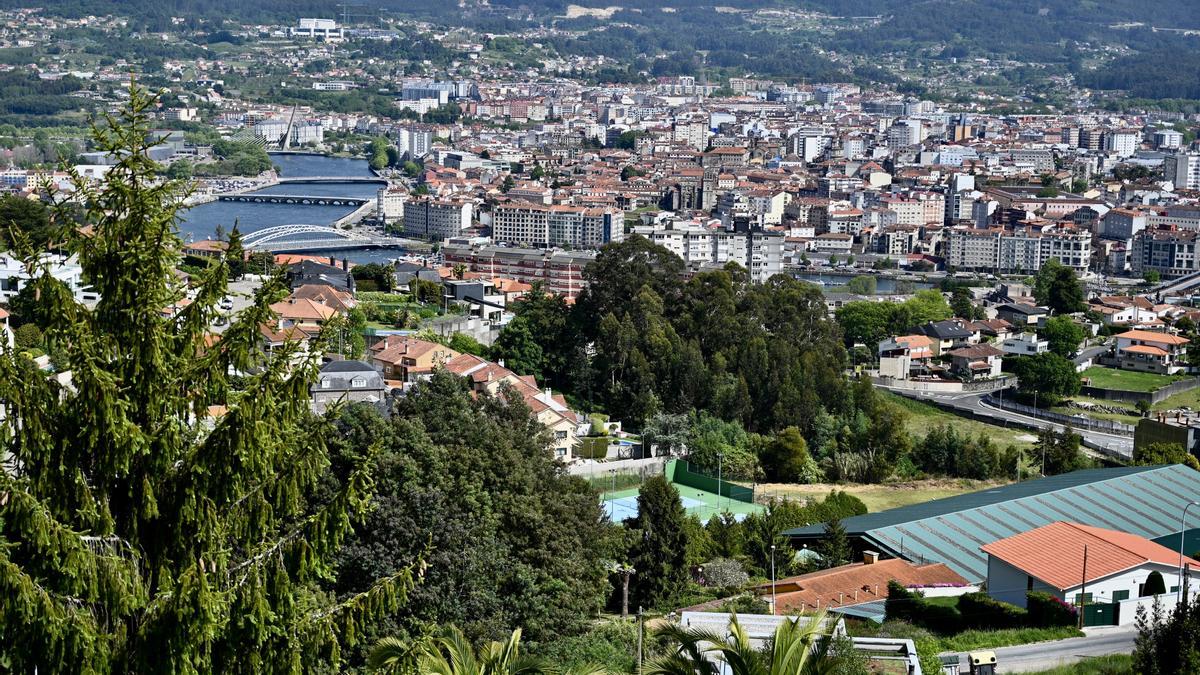 Vista del casco urbano de Pontevedra.