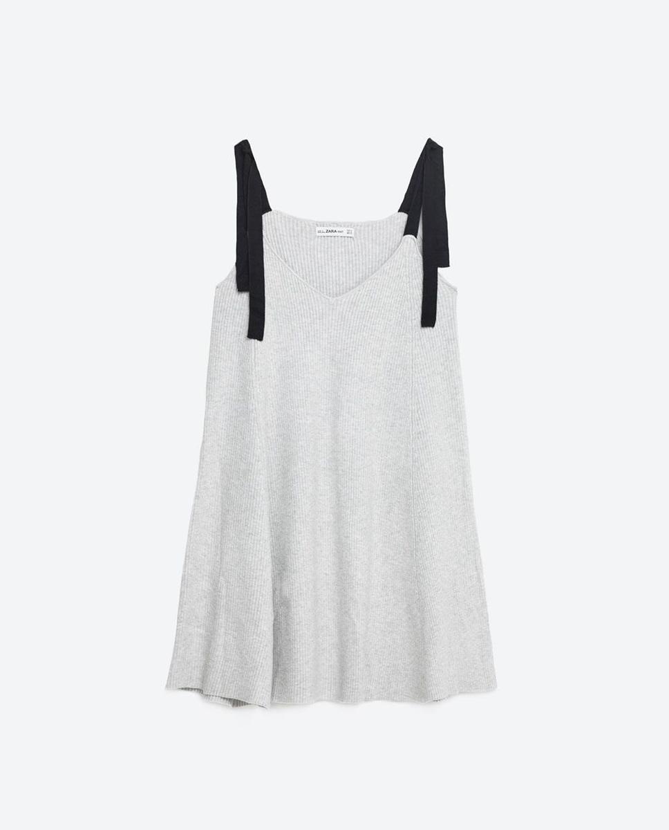 Vestido tirantes lazada, Zara