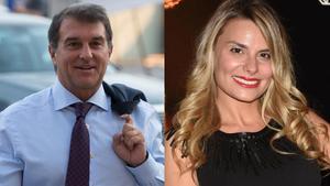 El abogado Joan Laporta y su cliente María Lapiedra.  