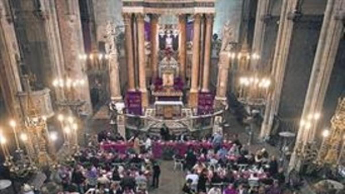 Comida de la Comunidad de Sant Egidi, el día de Navidad.