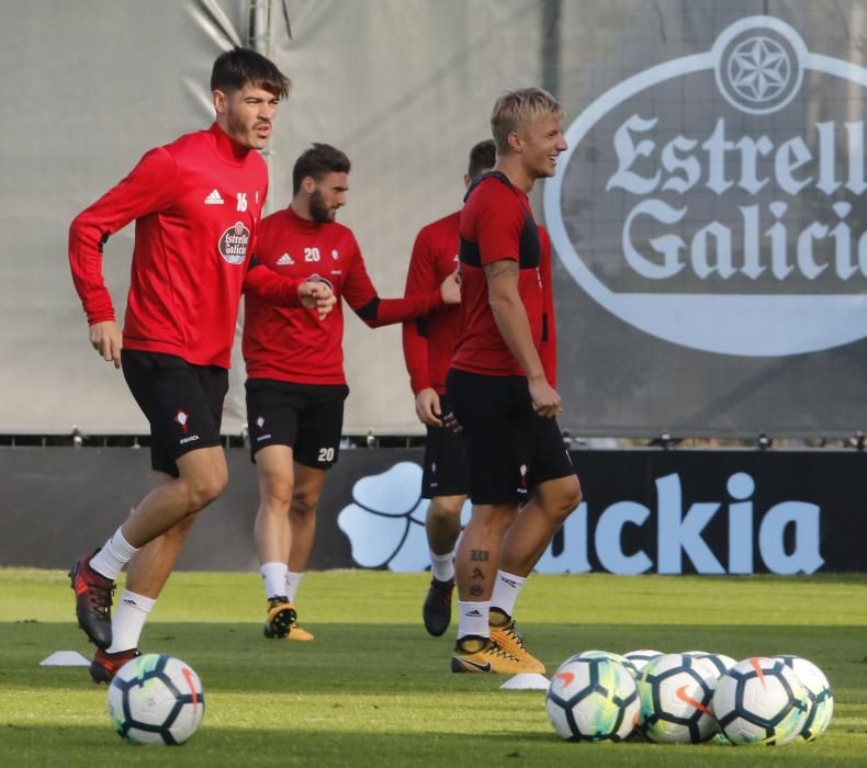 Entrenamiento del Celta a puerta cerrada