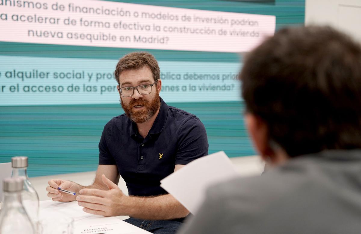 Jorge Moruno, diputado de Más Madrid en la Asamblea de Madrid, en el 'Observatorio Social de Vivienda'