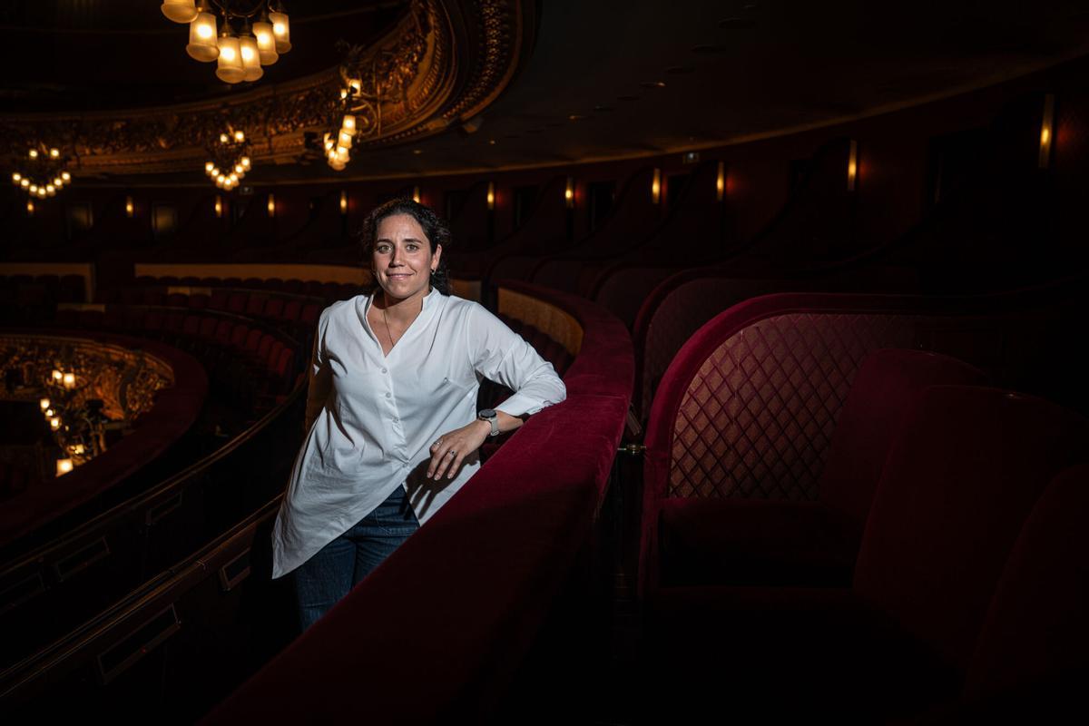 Retratos de la biotecnóloga Patricia Aymà Maldonado, ganadora del Premio Princesa de Girona CreaEmpresa 2026, realizados en el Gran Teatre del Liceu. Barcelona, 13 de julio de 2026. Sociedad. AUTOR: Manu Mitru | EPC
