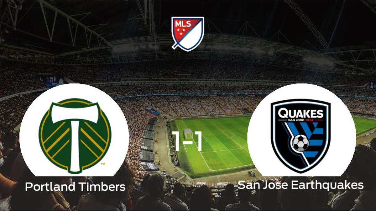 Reparto de puntos entre el Portland Timbers y el San Jose Earthquakes (1-1)