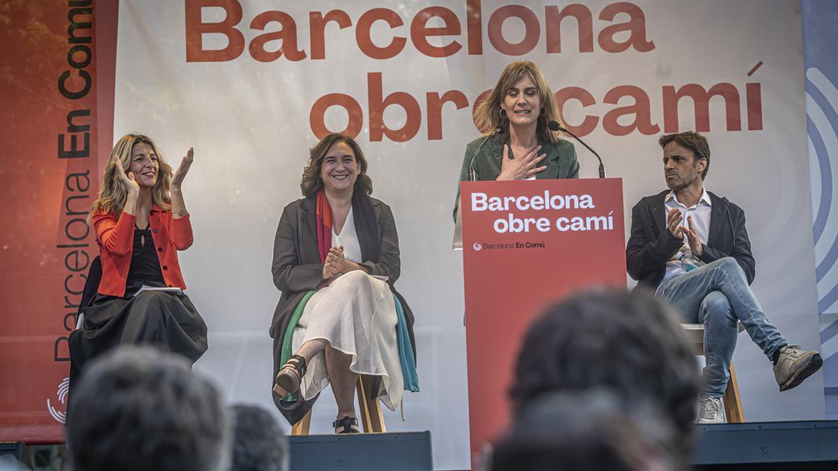 Barcelona en Comú celebrarà el seu acte final de campanya al Parc de Sant Martí amb Ada Colau, Yolanda Díaz, Jéssica Albiach, Jaume Asens i Bob Pop. AUTOR: MANU MITRU