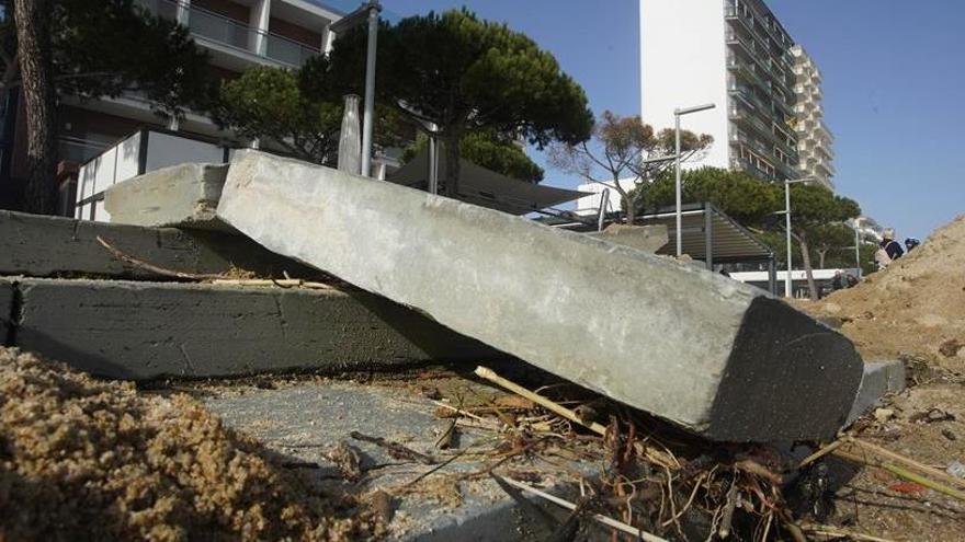 A Platja d&#039;Aro, el temporal va destrossar l&#039;extrem sud del passeig marítim