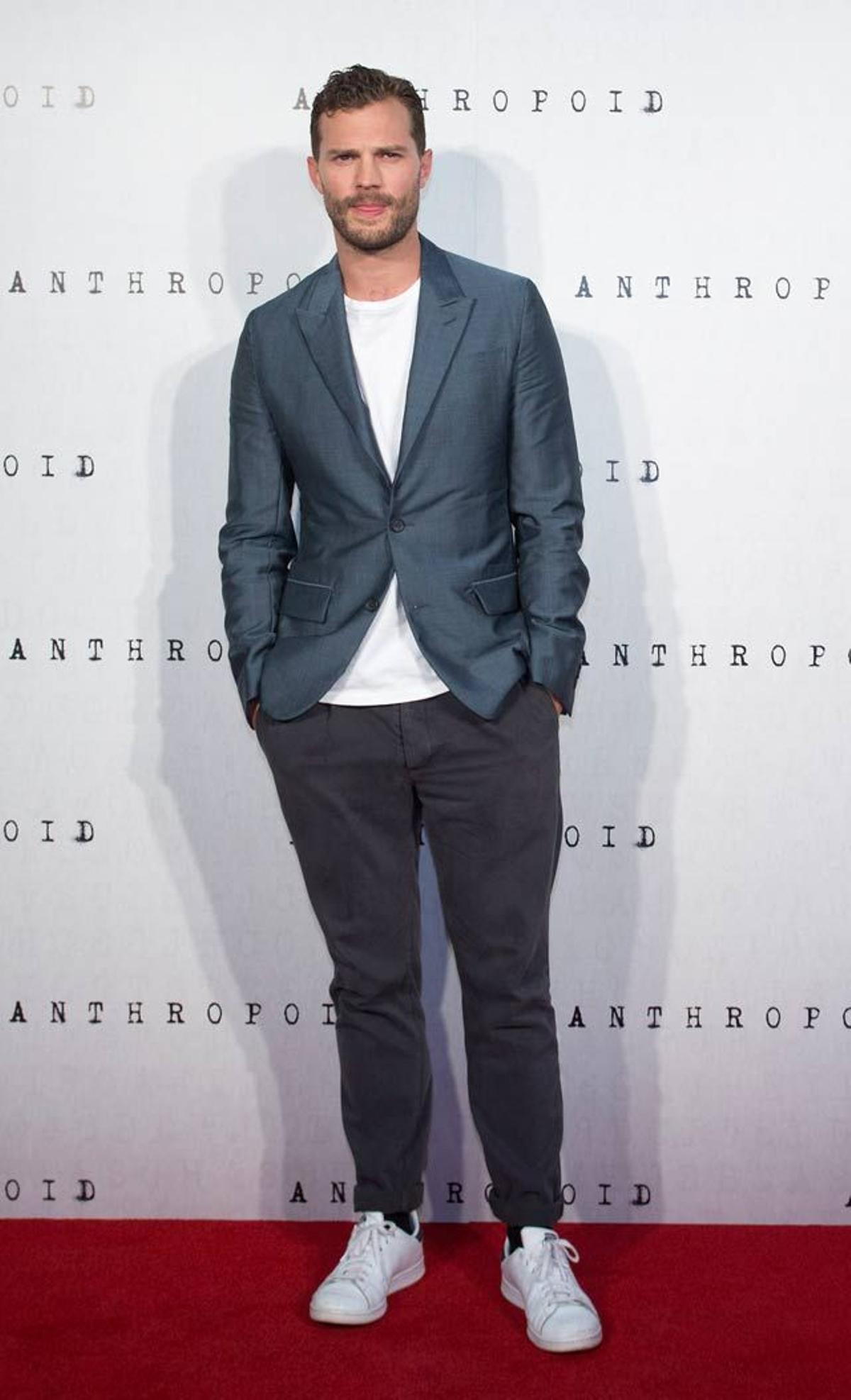 Jamie Dornan presenta 'Anthropoid' en Londres.