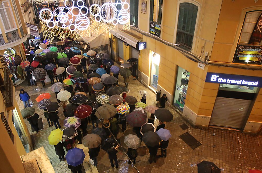 Manifestación en contra de la violencia de género en Málaga