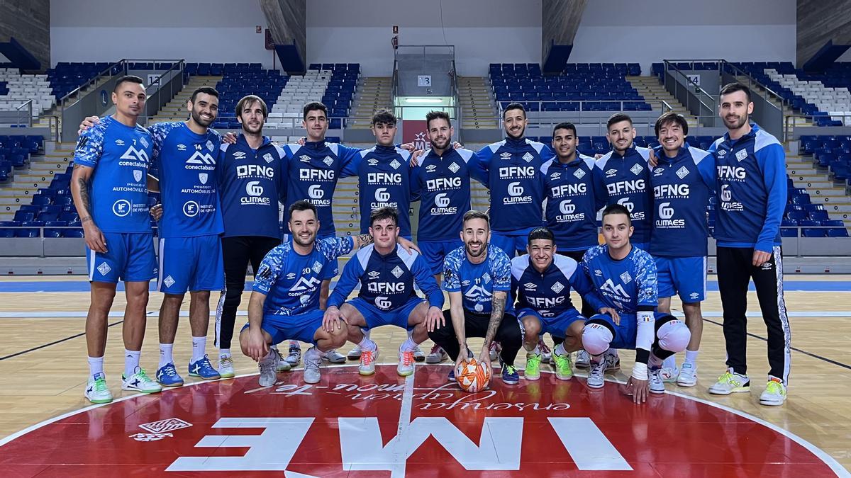 La plantilla del Mallorca Palma Futsal posa en su vuelta a los entrenamientos.