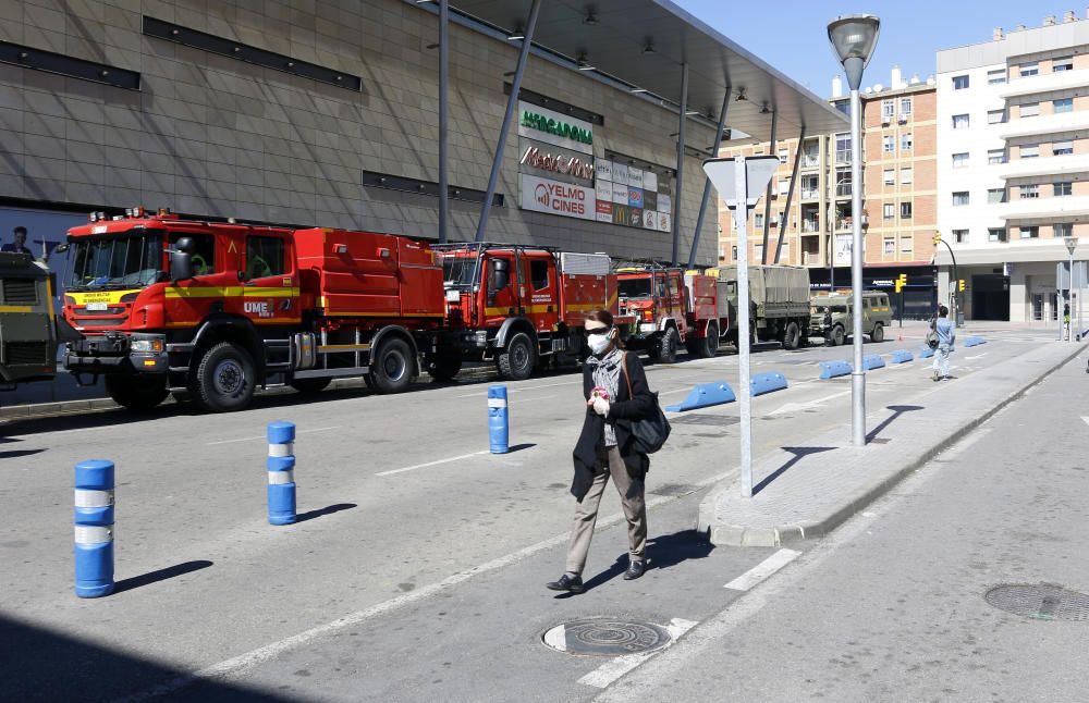 Desinfección en la Estación María Zambrano.